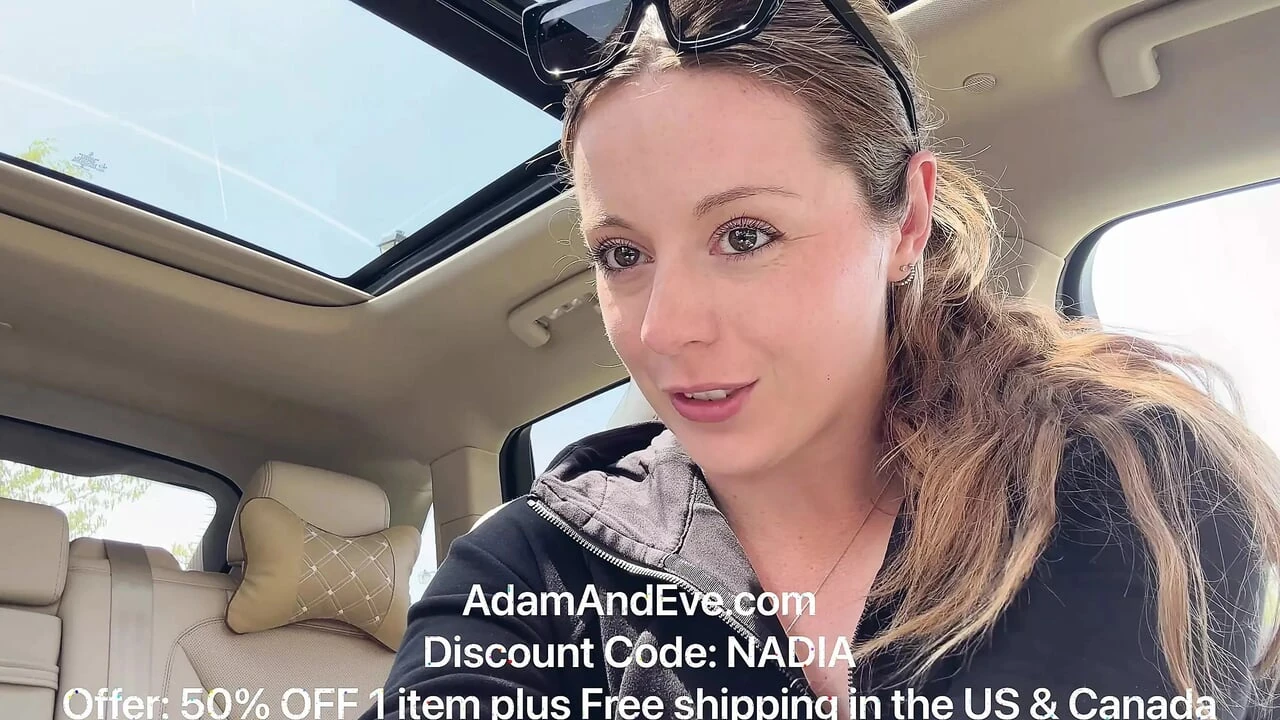 Masturbating with a pink dildo in the back seat of my car
