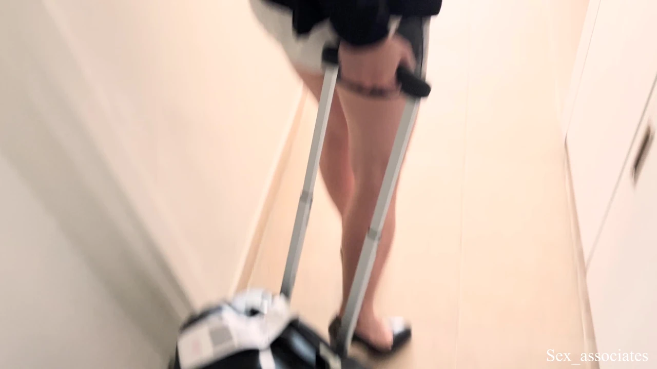 First time on a business trip but I’m already servicing my boss’s cock and destroying my ass to please him