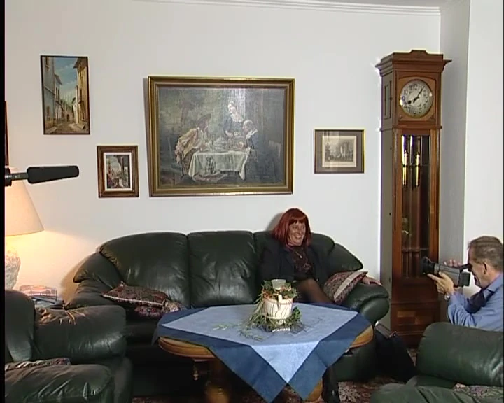 granny opens her thighs and shows her chubby cunt