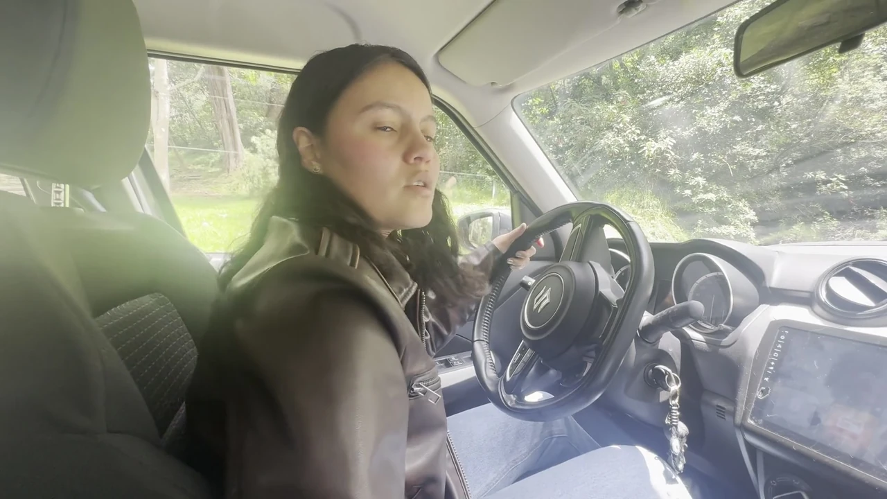 We Get Excited by Hearing the Sound of the Car, Kissing, Touching Each Other’s Breasts and Having Orgasms.