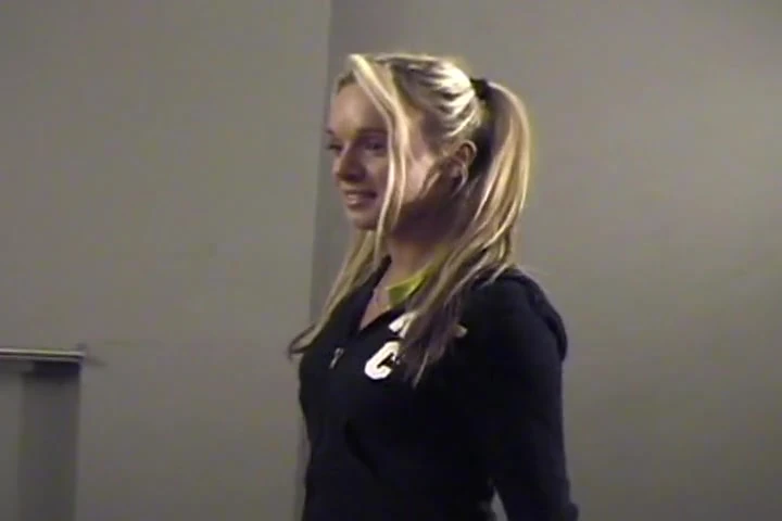 Perfect French blonde takes care of two fat dicks
