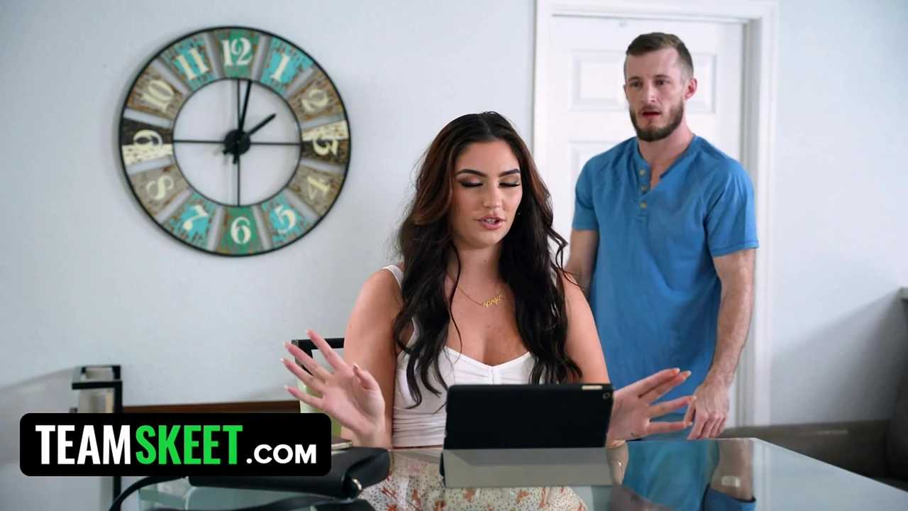Clumsy Hot Assed Gorgeous Brunette Always Gets Stuck