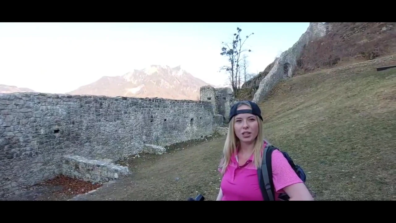 Caught! recognized by strangers while hiking in the mountains! Now I’m already fucking in a castle!
