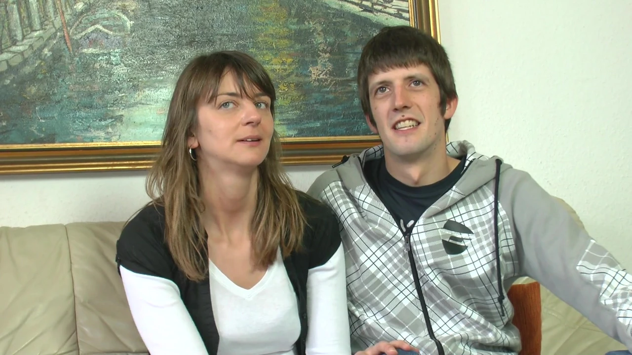 Casting with german actress and actor in threesome, in this
