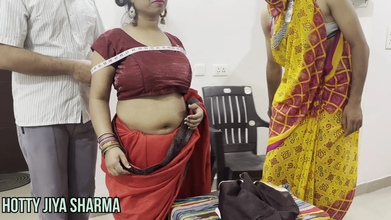 (Desi Tailor) Seduces Two Lady Customers in Shop and Fucking Anal Sex Hard Threesome